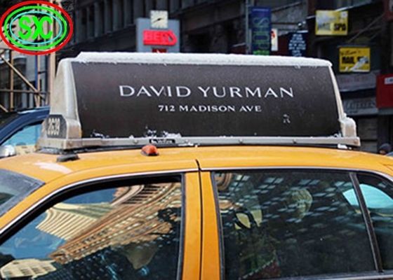 P5 Affichage LED à double face sur le toit d'un taxi IP65 imperméable à l'eau 6500cd/m2