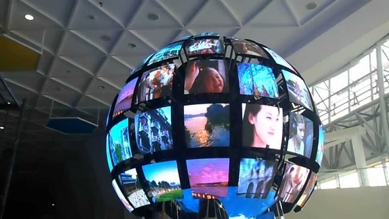 Montage vidéo/texte/image Écran LED sphérique avec module de méthode de maintenance de service avant Taille 320*160mm