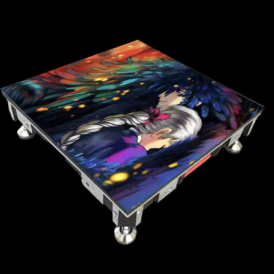 3840hz/s Taux de rafraîchissement P 3.91 Plancher de danse LED pour un sol LED interactif lors d'événements