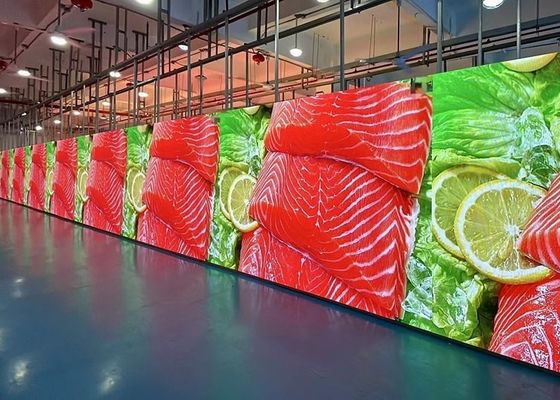 Écran LED transparent intérieur hautement stable avec conception de panneau ultra-mince résistant aux intempéries