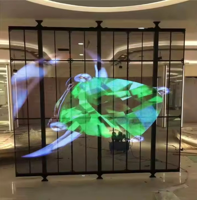 Écran d'affichage en cristal de film LED flexible Écran LED transparent sur le centre commercial