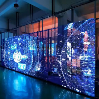 P2.6 Écran transparent à LED Grille à couleur entière Écran de glace à LED Écran publicitaire électronique intérieur Fenêtre en verre