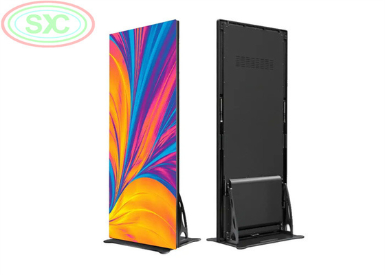 Affichage d'affiche LED en armoire en acier avec une densité de 122 880 pixels pour centres commerciaux et salles de conférence