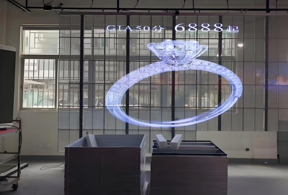 Écran d'affichage vidéo LED transparent P3.91 HD intérieur publicitaire Garantie 3 à 5 ans