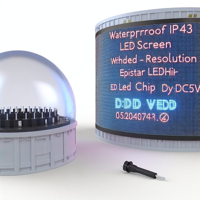 Écran LED sphérique étanche IP43 avec résolution, puce LED Epistar DC5V