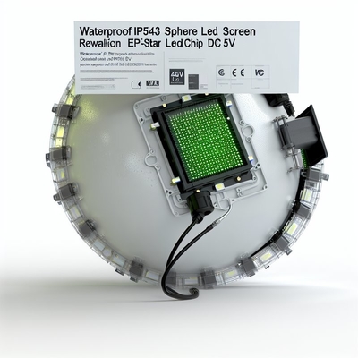 Écran LED sphérique étanche IP43 avec résolution, puce LED Epistar DC5V