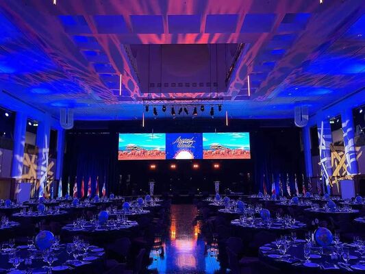 Écrans LED avec modules de 250 x 250 mm et résolution de 64 x 64 pixels pour un affichage détaillé