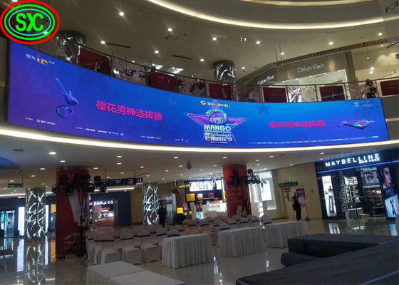 Bon prix Écran courbé intérieur à LED pleine couleur Publicité Mur vidéo courbé Flexible en ligne
