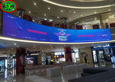 Écran courbé intérieur à LED pleine couleur Publicité Mur vidéo courbé Flexible