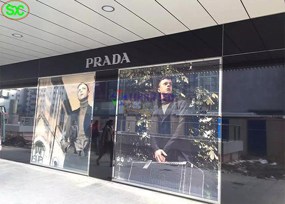 Panneau LED transparent à haute luminosité, affichage transparent LED à couleur SMD2121