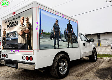 P4 Affichage à LED de camion mobile à haute luminosité 1R1G1B Casse en fer/acier à puces