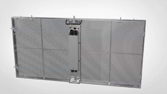 Panneau d'écran LED couleur transparent de 3,91 mm pour murs-rideaux en verre