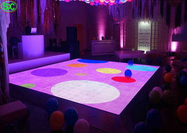 P3.91 Éclairage LED à couleur entière intérieur Plancher de danse 250*250 mm Module LED 65410 points/m2