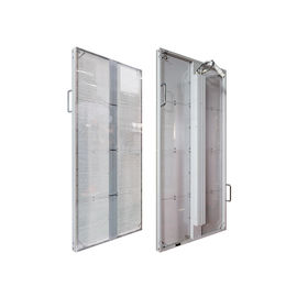 Poids léger Parement vidéo LED transparent Maillage de panneaux d'affichage en verre Parement vidéo LED transparent étanche