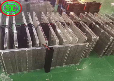 Poids léger Parement vidéo LED transparent Maillage de panneaux d'affichage en verre Parement vidéo LED transparent étanche