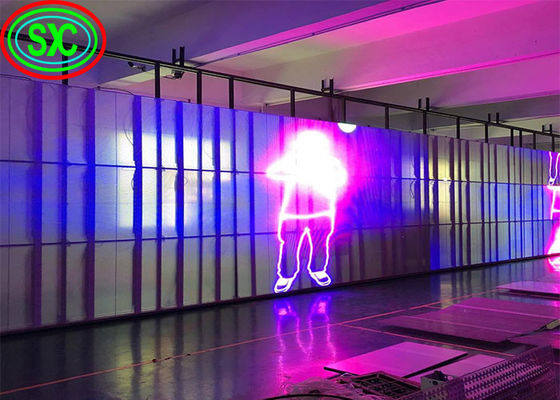 Full Color HD Flexible 4000 cd/m2 Panneau LED transparent Écran LED transparent