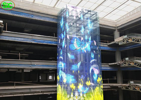 Écran 5000cd/m2 mené transparent d'intérieur de P3.9 P7.8