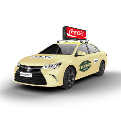 Bon prix P5 Affichage à LED à couleur complète à double face sur le toit d'un taxi automobile IP65 étanche en ligne