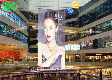 Écran à LED transparent P3.91-7.82 Vitres en couleur entière montées pour les bijoux