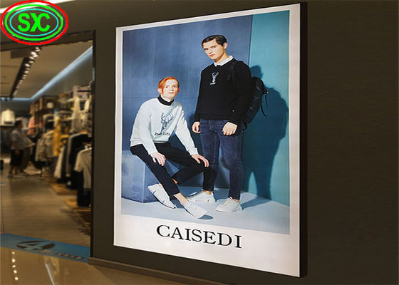 Affiche LED d'intérieur ultra-mince portable P3.91 avec support pliable COB