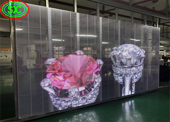 Bon prix P3.91mm-7.82mm Panneaux d'écran LED transparents haute luminosité pleine couleur en ligne