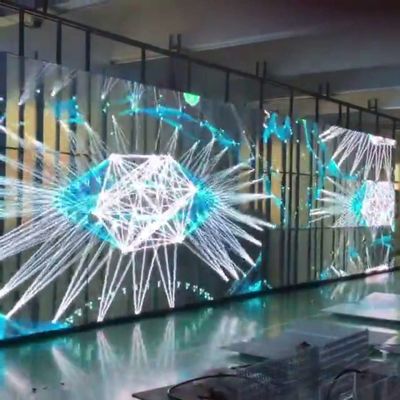 P3.91-7.82 Écran LED transparent à couleur complète 1000x1000 mm affichage en verre