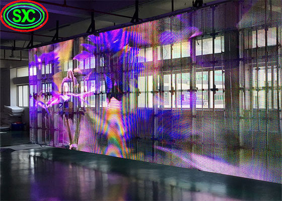Bon prix Écran de visualisation mené transparent d'intérieur de LED de l'écran P3.91 de publicité commerciale d'affichage transparent de vitrail en ligne