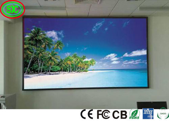 Panneau mural vidéo à LED à hauteur fixe de 2,5 mm, publicité intérieure en couleur complète de l'église.