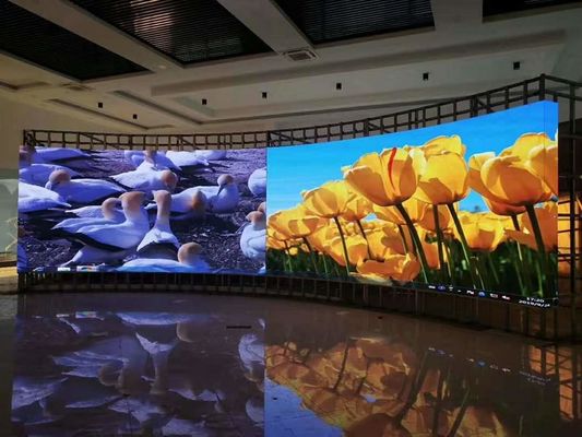 Écran de panneau LED géant de la vidéo murale P2 P3.91 Publicité intérieure Boîte incurvée Affichage LED plein couleur intérieur