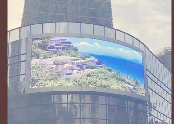 P8 Écran d'affichage LED extérieur imperméable à l'eau monté sur mur courbe vidéo flexible publicité