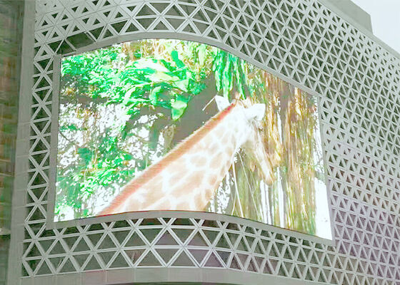 P8 Écran d'affichage LED extérieur imperméable à l'eau monté sur mur courbe vidéo flexible publicité