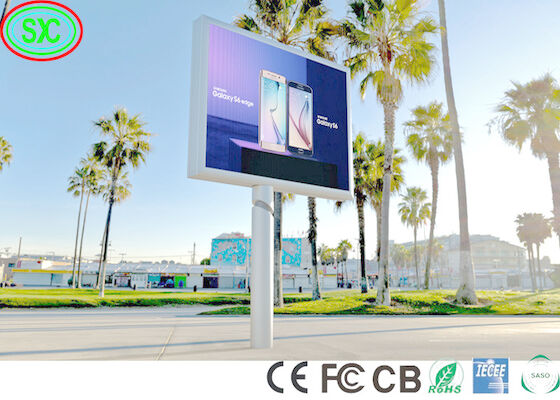 Affichage LED plein couleur extérieur P6 Taux de rafraîchissement élevé Panneau publicitaire 320W/m2 P6 6500cd/m2