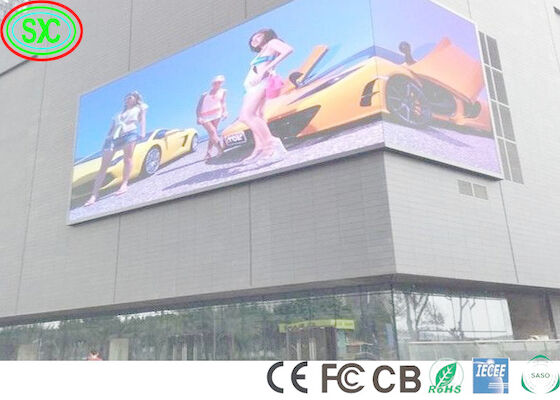Écran polychrome extérieur P10 d'affichage à LED le grand imperméabilisent l'intense luminosité au-dessus de l'écran visuel du mur LED de 7200cd LED