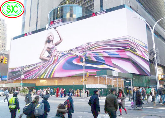 Affichage LED plein couleur extérieur de haute luminosité en forme de L P8 pour la publicité commerciale 1/4 Scan en forme de L P8 extérieur