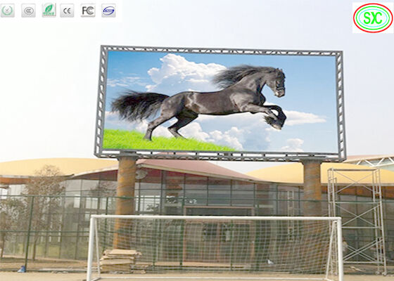 Haute luminosité Bonne dissipation de chaleur Publicité extérieure P10 Écrans à LED pleine couleur