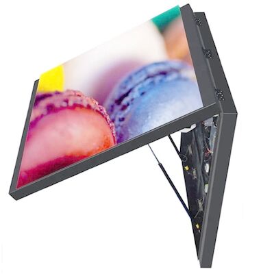 Écran LED plein couleur extérieur 6 mm Pixel Pitch Contrôle sans fil avant/arrière IP65/IP54 Armoire en acier repassé Poids 32,5 kg