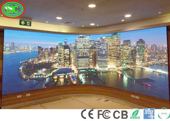 L'étape d'intérieur LED de la courbe P3.91 examine la connexion sans couture dans l'affichage à LED visuel prêt à se transporter