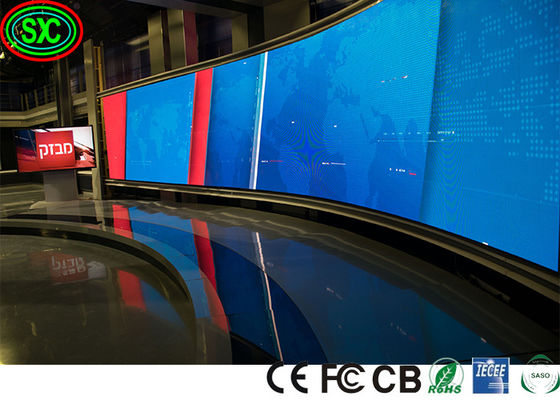 L'étape d'intérieur LED de la courbe P3.91 examine la connexion sans couture dans l'affichage à LED visuel prêt à se transporter