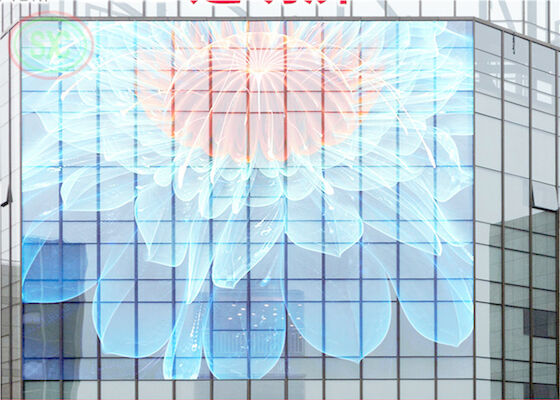 Écran de télévision LED transparent commercial 1R1G1B 1000 mmx1000 mm Taille du boîtier