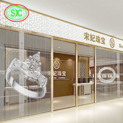 Écran de télévision LED transparent commercial 1R1G1B 1000 mmx1000 mm Taille du boîtier