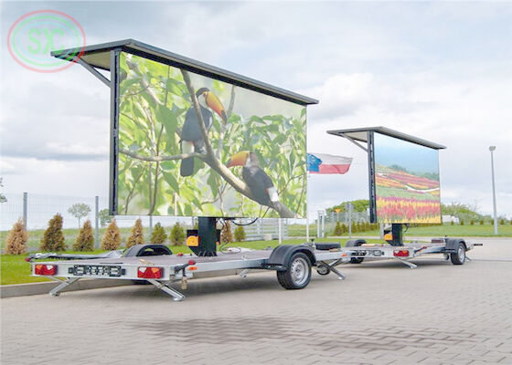 Personnalisation d'un panneau de signalisation de remorque à LED mobile extérieur à LED anti-collision pour la publicité commerciale