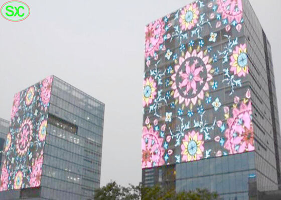 Écran de télévision LED transparent commercial 1R1G1B 1000 mmx1000 mm Taille du boîtier