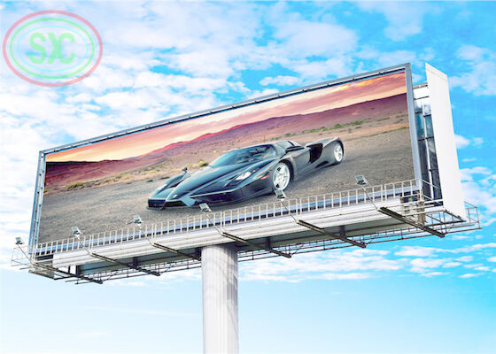 Panneau d'affichage extérieur polychrome Anti-UV de P6 LED avec des colonnes pour la publicité commerciale
