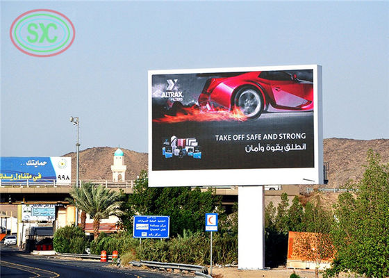 Panneau d'affichage extérieur polychrome Anti-UV de P6 LED avec des colonnes pour la publicité commerciale