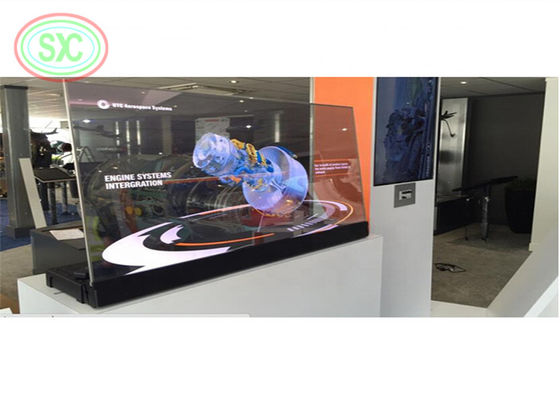 1R1G1B Affichage à LED transparent pour draperies IP43 62500 points/m2 Garantie de 3 ans
