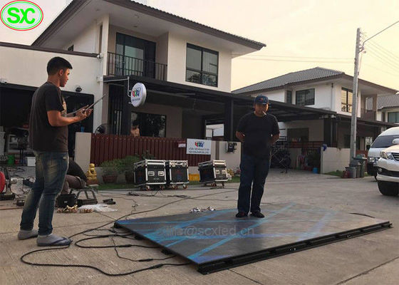 Panneau de sol de danse LED intérieur de 4,81 mm Pixel Pitch 500x500 mm IP65 étanche