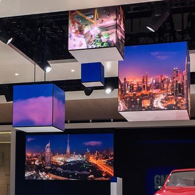 Intérieur extérieur 6 côtés Smd3535 2000nits Cube LED Video Wall P3.91mm Pour DJ Stage