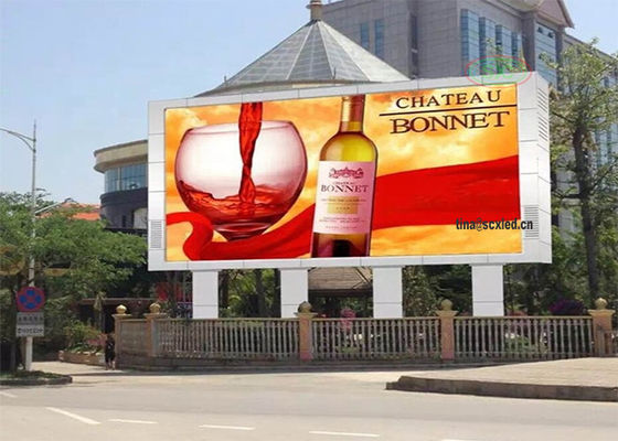 Écran d'affichage LED extérieur étanche P10, pas de pixel de 10 mm, luminosité de 5000 cd/m²