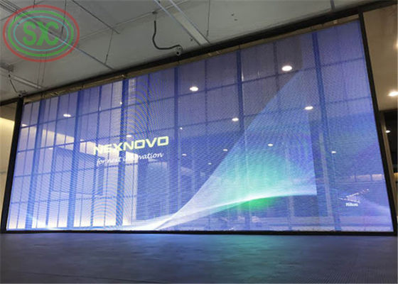 Affichage à LED transparent à énergie verte G3.91-7.82 1000*500 mm pour les présentoirs à rideaux