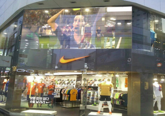 Affichage LED transparent en aluminium Performance exceptionnelle avec une moyenne de 1000 heures sans panne